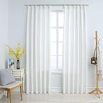 vidaXL Gordijnen verduisterend met haken 2 st 140x175 cm, Huis en Inrichting, Stoffering | Gordijnen en Lamellen, Verzenden, Nieuw