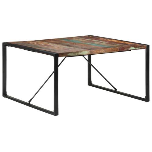 vidaXL Eettafel 140x140x75 cm massief gerecycled hout, Huis en Inrichting, Tafels | Eettafels, Nieuw, Verzenden