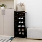 vidaXL Schoenenkast 32x35x92 cm bewerkt hout zwart, Verzenden, Nieuw