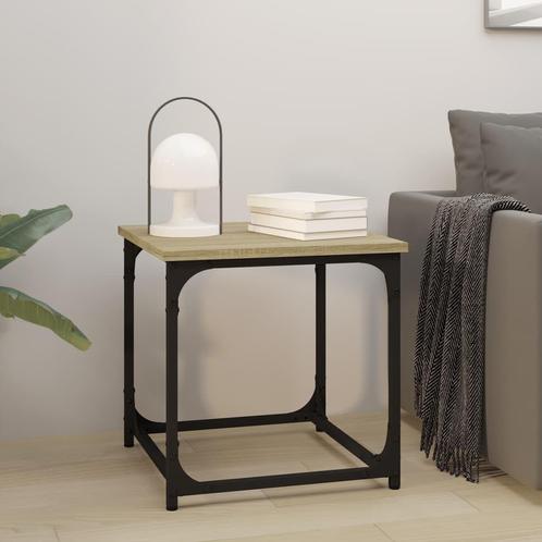 vidaXL Salontafel 40x40x40 cm bewerkt hout sonoma, Huis en Inrichting, Tafels | Salontafels, 50 tot 100 cm, Nieuw, Overige houtsoorten