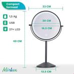 2dekans | Mirlux Make-Up Spiegel met LED-Verlichting – 10x, Ophalen of Verzenden, Zo goed als nieuw