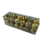 Kerstballen 3cm. kerstbal goud mat/glans/glitter box24 leuk, Ophalen of Verzenden, Nieuw