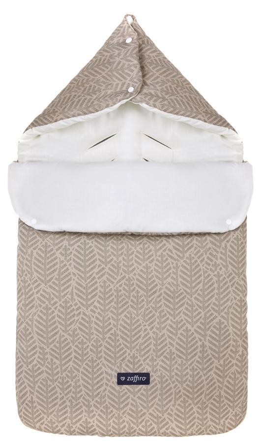Zaffiro Beige Leaves Basic 5-in-1 Voetenzak 7589, Kinderen en Baby's, Kinderwagens en Combinaties, Nieuw, Verzenden