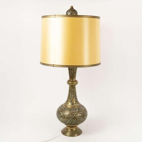 Marokaanse Messing Tafellamp, Huis en Inrichting, Lampen | Tafellampen, Ophalen of Verzenden