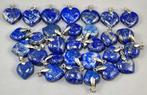 Lapis Lazuli edelsteen Hart hangers - Hoogte: 25 mm -