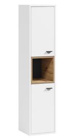 Badkamerkast Oliver 30 x 30 x 131 cm Wit / Eiken Kolomkast, Verzenden, Nieuw, (Half)hoge kast