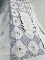 Vintage nappe en lin et 8 serviettes - Tafelservies - Linnen