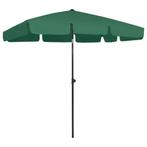 vidaXL Strandparasol 200x125 cm groen, Verzenden, Nieuw, 2 tot 3 meter, Strandparasol