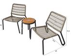 3-delige Bistroset – Touwstoelen en Tafel van Acaciahout, Verzenden, Nieuw