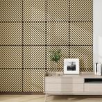 Akoestisch wandpaneel Vang 4-delig set 1,44 m² diagonaal eik, Huis en Inrichting, Woonaccessoires | Wanddecoraties, Verzenden