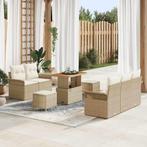 vidaXL 8-delige tuinbankset met kussens in beige, van poly, Verzenden, Nieuw