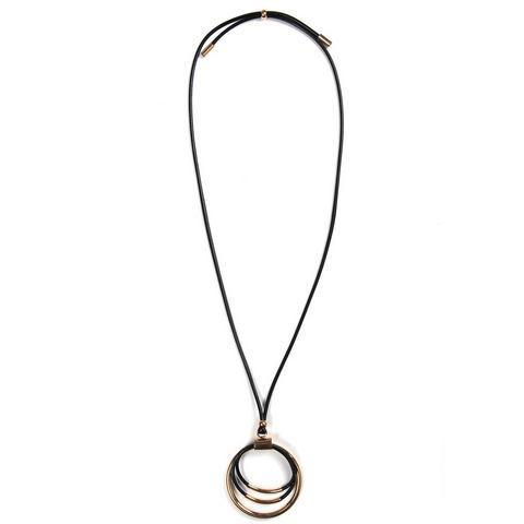 Firetti Lange ketting Textielband met cirkels met, Sieraden, Tassen en Uiterlijk, Kettingen, Nieuw, Verzenden