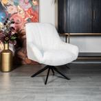 Fauteuil Wesley - Geweven stof - Beige, Verzenden, Nieuw