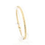 Gouden S-schakel armband | 19 cm (unisex, heren sieraad), Ophalen of Verzenden, Gebruikt, Overige kleuren, Goud