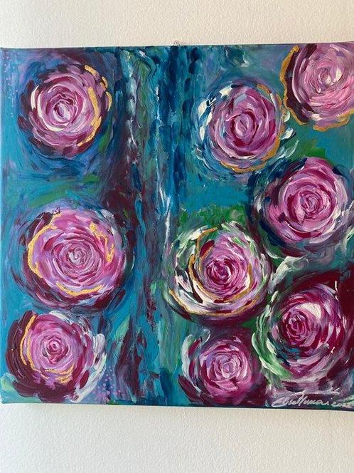 ELISA MUNARI - ROSE ROSA, Antiek en Kunst, Kunst | Schilderijen | Modern