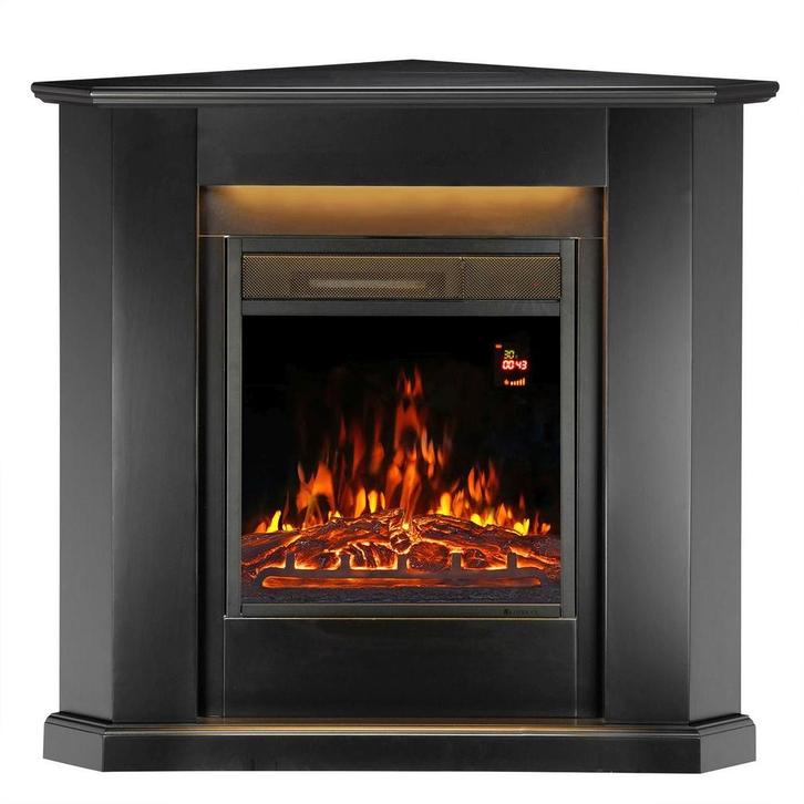 Elektrische kachel - Hoekvorm - 2000 Watt - Zwart - Vuureffe, Huis en Inrichting, Kachels, Nieuw, Verzenden