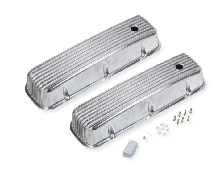 Valve Covers, Cast Aluminum, Polished, Finned Top, Chevy,, Auto-onderdelen, Motor en Toebehoren, Nieuw, Ophalen of Verzenden