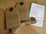 Labels en Jute, 4, 5x7, 5cm, zak 20st.  Tags and Jute, 4,, Nieuw, Ophalen of Verzenden