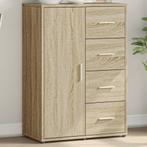 vidaXL Dressoir 60x31x84 cm bewerkt hout sonoma eikenkleurig, Verzenden, Nieuw, 50 tot 100 cm, 25 tot 50 cm
