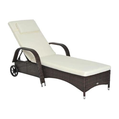 TRUUSK Tuinligstoel Ligstoel Rotan Ligstoel Tuinmeubel Mobie, Tuin en Terras, Tuinsets en Loungesets, Nieuw, Verzenden