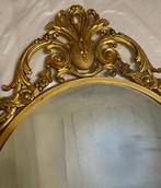 Elegant Baroque Style Oval Mirror in Gilded Brass –