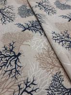 Meubelstof - 500 cm - 140 cm - Katoen koraalblauw, Antiek en Kunst