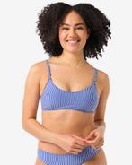 HEMA Dames bikinitop seersucker blauw, Verzenden, Nieuw