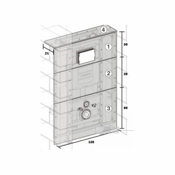 Universele Geberit Gipsplaten 130X130Cm. Voor Directe Afbouw beschikbaar voor biedingen