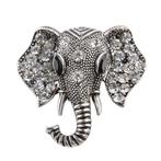 Fako Bijoux® - Broche - Olifantenkop - Kristal - 38x37mm -, Sieraden, Tassen en Uiterlijk, Broches, Verzenden, Nieuw