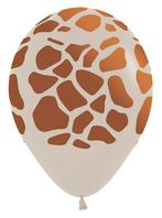 Ballonnen Giraffe White Sand Copper Ink 30cm 25st, Hobby en Vrije tijd, Feestartikelen, Verzenden, Nieuw
