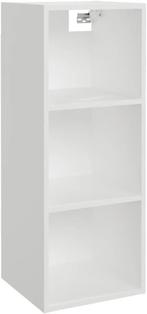 VidaXL wandkast, wit hoogglans, 34.5 x 32.5 x 90 cm, Ophalen, Nieuw