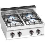 GGM Gastro | Gasfornuis - 21,5 kW - 4-pits | GHB873M |, Verzenden, Nieuw, Inbouw