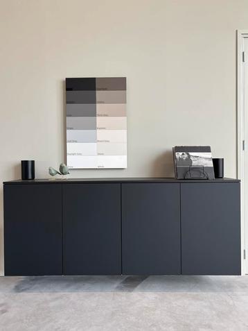 Uit voorraad leverbaar! Zwevend dressoir meubel Full Black beschikbaar voor biedingen