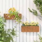 vidaXL Plantenbakken wandmontage 2 st 53x10x17 cm, Tuin en Terras, Minder dan 30 cm, Verzenden, Minder dan 60 cm, Nieuw