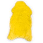 Texelse schapenvacht geel, Huis en Inrichting, Overige vormen, 50 tot 100 cm, Nieuw, 100 tot 150 cm