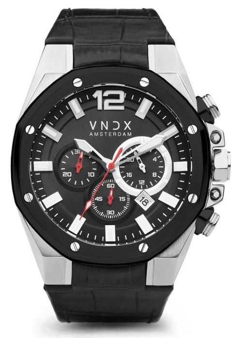 VNDX Wise Man Silver Black LS11888-01 horloge, Sieraden, Tassen en Uiterlijk, Horloges | Heren, Staal, Nieuw, Staal, Overige merken