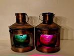 Navigation lamp, Port lamp, Starboard lamp (2) - Staal, Antiek en Kunst