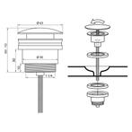 Wastafel Afvoerplug Differnz Pop Up 7 cm Mat Zwart, Ophalen of Verzenden, Nieuw