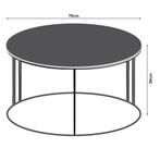 [en.casa] Salontafel Aulum rond 50x70 cm marmer zwart en gou, Huis en Inrichting, Tafels | Salontafels, Verzenden, Nieuw