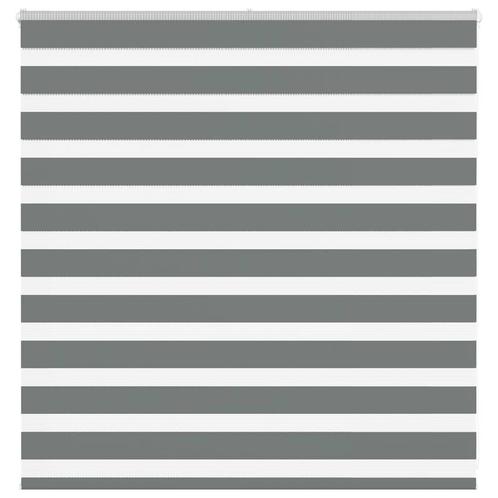 vidaXL Zebra rolgordijn 145x100 cm stofbreedte 140,9 cm, Huis en Inrichting, Stoffering | Gordijnen en Lamellen, Grijs, Nieuw