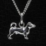 Zilveren Jack russell terrier gladhaar met staart ketting..., Sieraden, Tassen en Uiterlijk, Verzenden, Nieuw