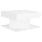 Salontafel Wit Hout - Tweedekansje - Stijlvol & Voordelig, Huis en Inrichting, Tafels | Salontafels, 50 tot 100 cm, Vierkant, Nieuw