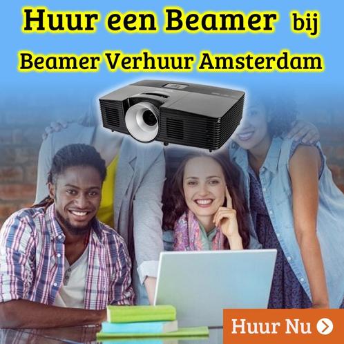 Beamer huren bij Beamer Verhuur Amsterdam, Audio, Tv en Foto, Beamers, Zo goed als nieuw, Full HD (1080), DLP, Ophalen of Verzenden