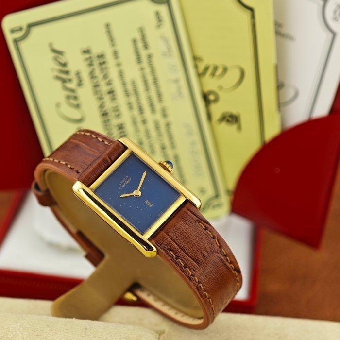 Cartier - Tank Must de Cartier Lapis Lazuli Dial - Zonder, Sieraden, Tassen en Uiterlijk, Horloges | Heren