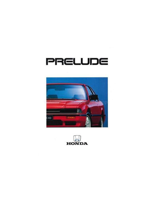 1987 HONDA PRELUDE BROCHURE ENGELS, Boeken, Auto's | Folders en Tijdschriften, Honda
