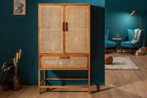 Massief dressoir BAMBOO LOUNGE 140cm mangohout bamboe met, Huis en Inrichting, Kasten | Overige, Ophalen of Verzenden