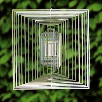 Windspinner, BlinQ Art, Vierkant, Fijn, Groot, RVS, 700361, Tuin en Terras, Tuinwanddecoratie, Verzenden