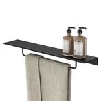 Planchet met Handdoekrek Geesa Leev 60 cm Zwart, Ophalen of Verzenden, Nieuw, Bad