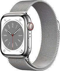 Apple Watch Series 8 41 mm kast van zilverkleurig roestvrij, Telecommunicatie, Overige Telecommunicatie, Gebruikt, Verzenden