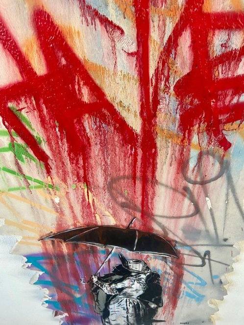 Mart Signed - LOVE WILL ALWAYS BET HATE, Antiek en Kunst, Kunst | Schilderijen | Modern